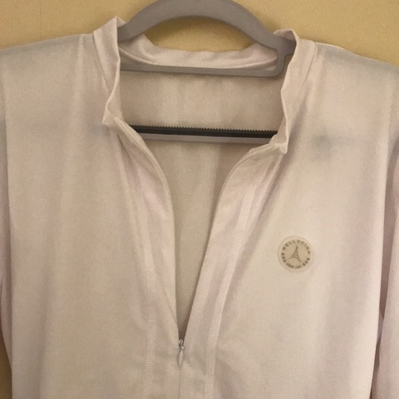 Relleciga Rash Guard Shirt Swimwear, White Size L - Picture 4 of 7